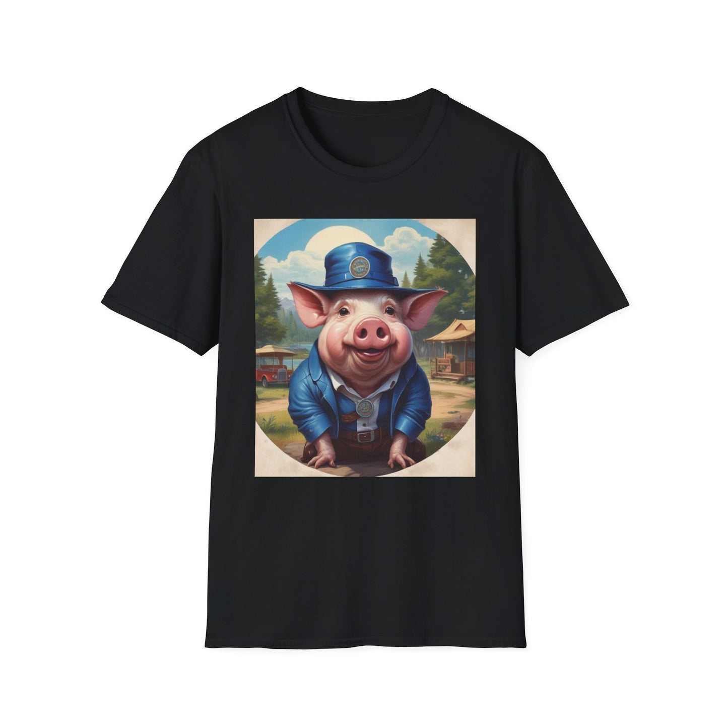 Unisex Softstyle T-Shirt pig petey postal canadian fun