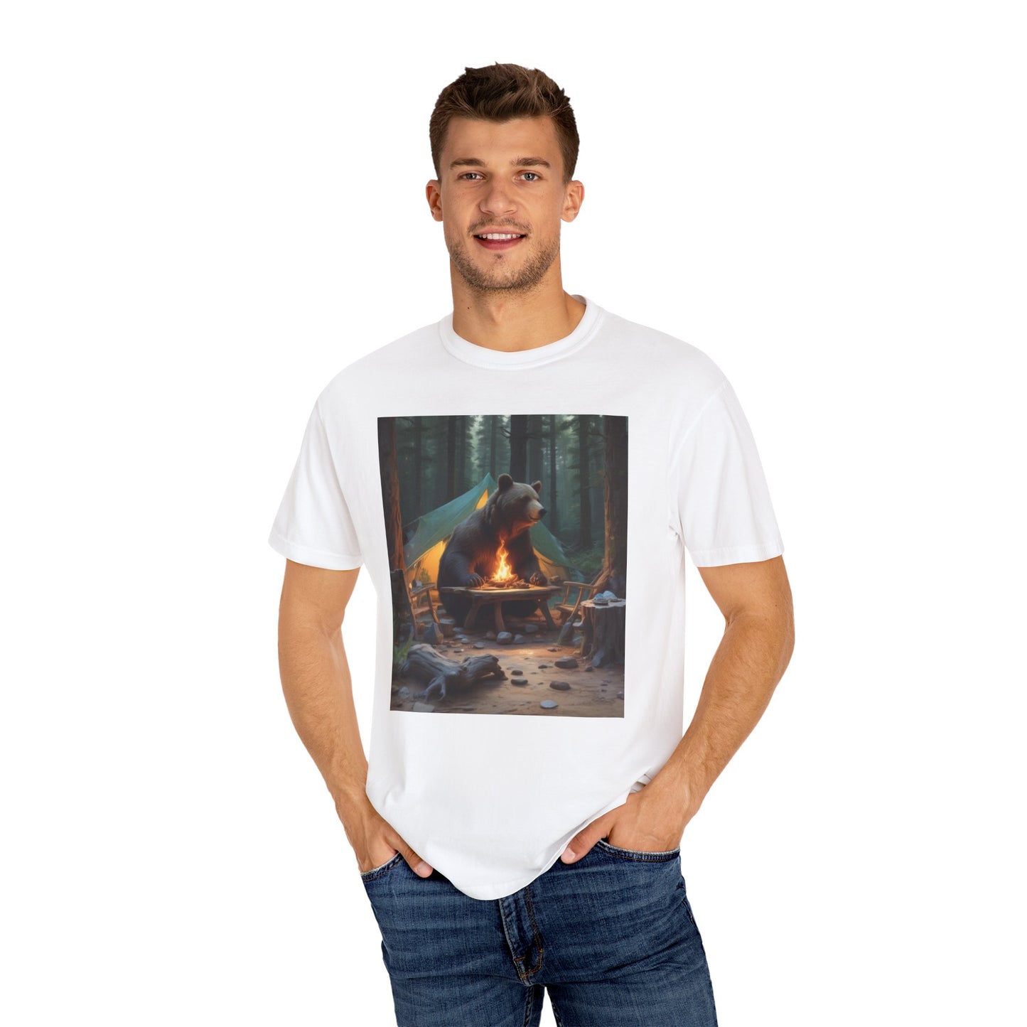 Unisex Garment-Dyed T-shirt bears camping north of the hudson Bay  canadian