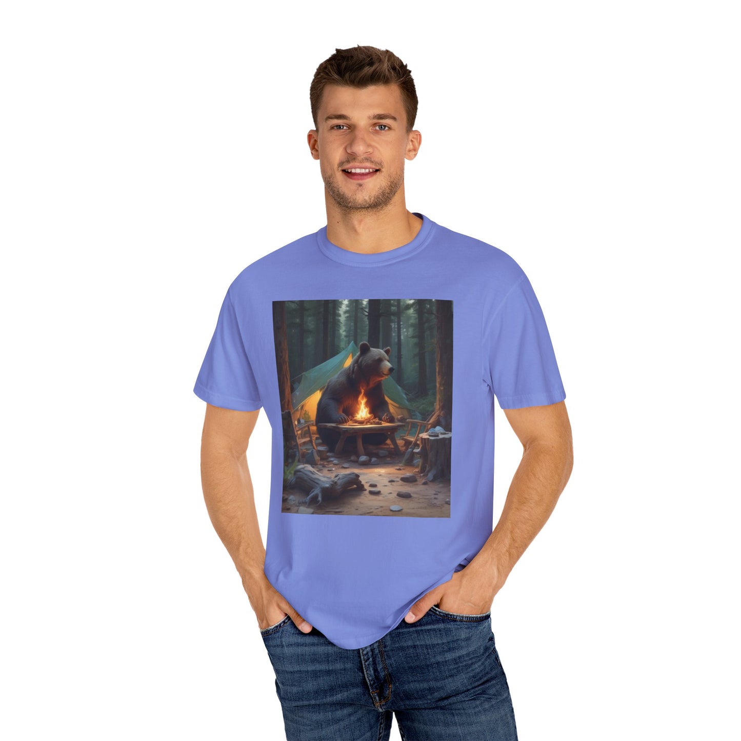 Unisex Garment-Dyed T-shirt bears camping north of the hudson Bay  canadian