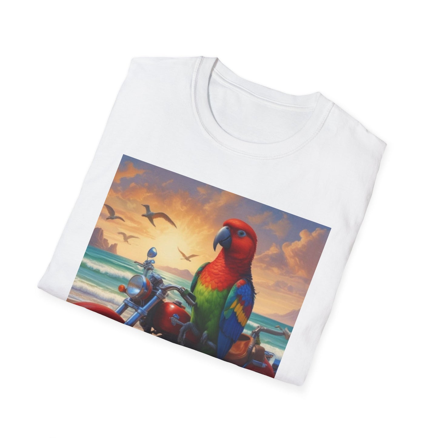 Unisex Softstyle T-Shirt parrot  cruise  red douglas canadian