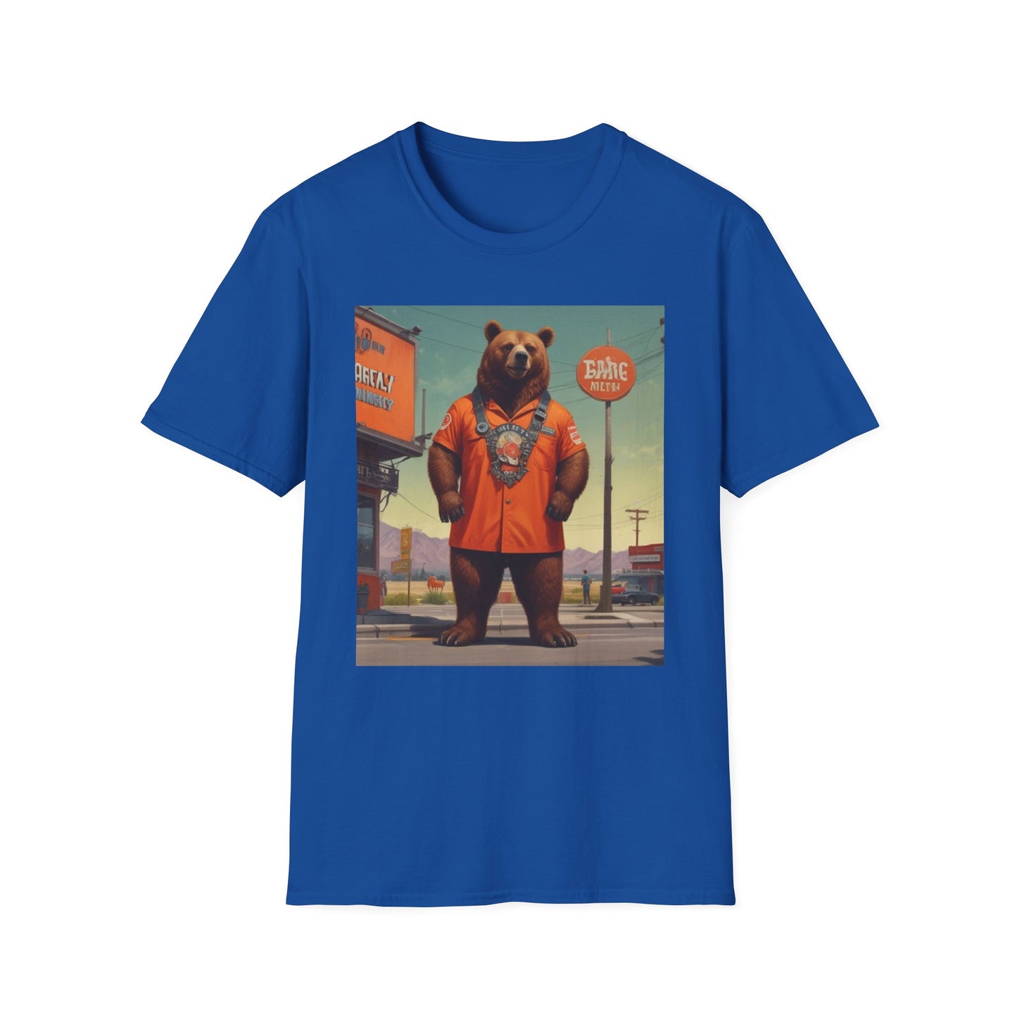 Unisex Softstyle T-Shirt  grizzly bear out and about bear  canadian