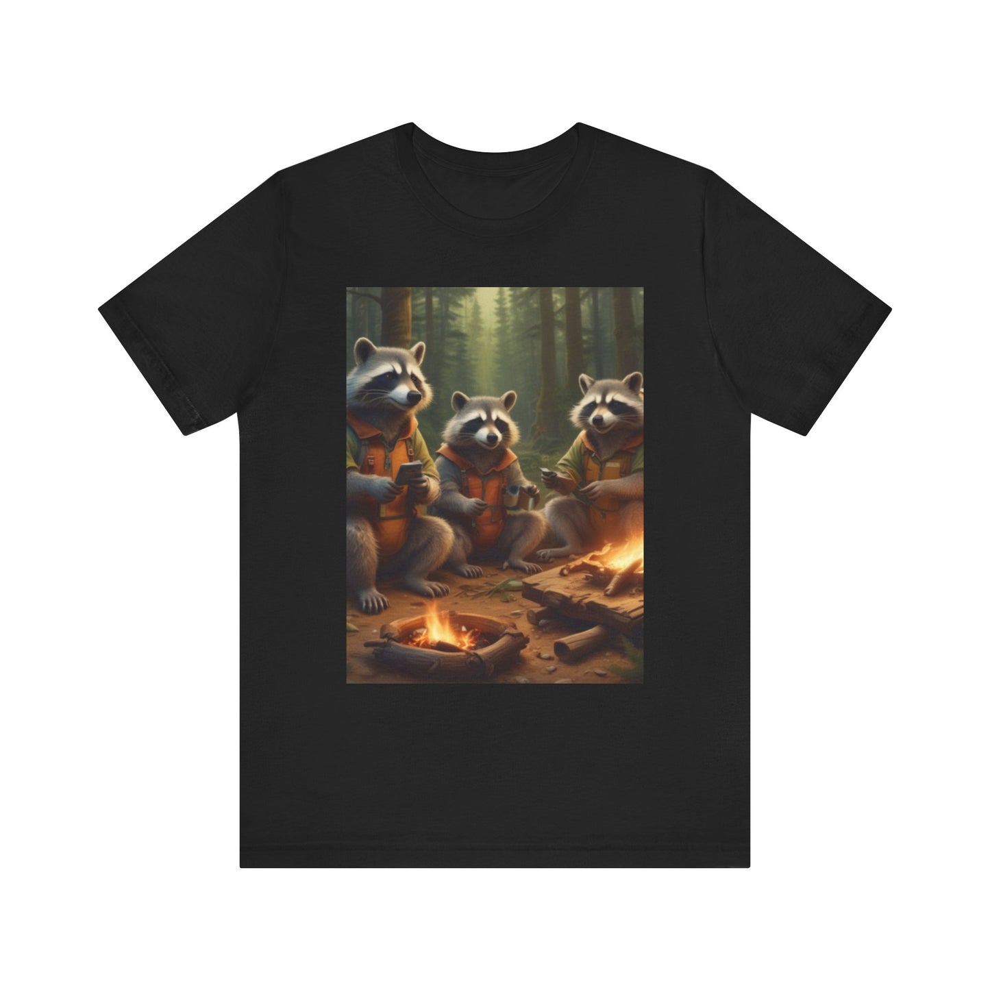 Unisex Jersey Short Sleeve Tee raccoons camping  canadians